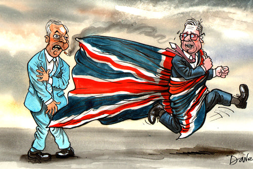 Starmer flagwrapped