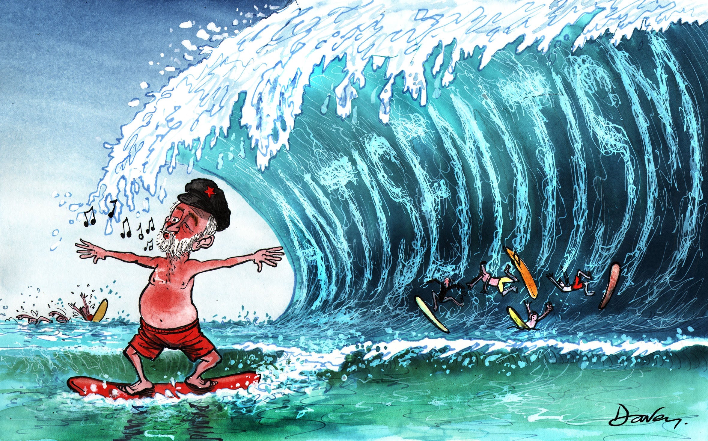 Corbyn surfer
